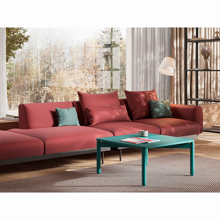 Столик кофейный LATITUDE Saga, 75х75 см, сине-зеленый