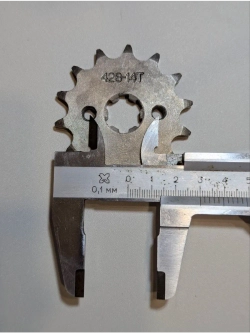 - Звезда ведущая для питбайка, мопеда (428-14Т) 17мм сталь