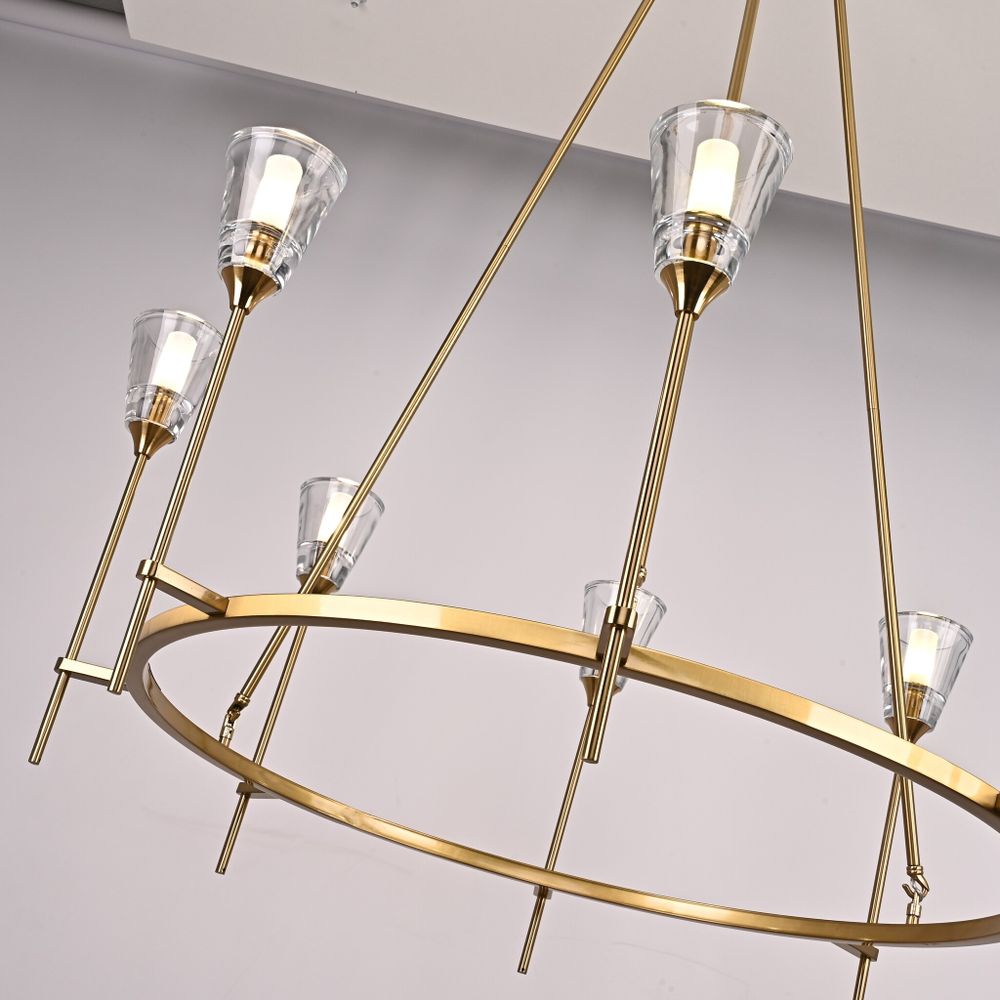 Люстра На Штанге Torche De Verre Round Chandelier 8 By Imperiumloft