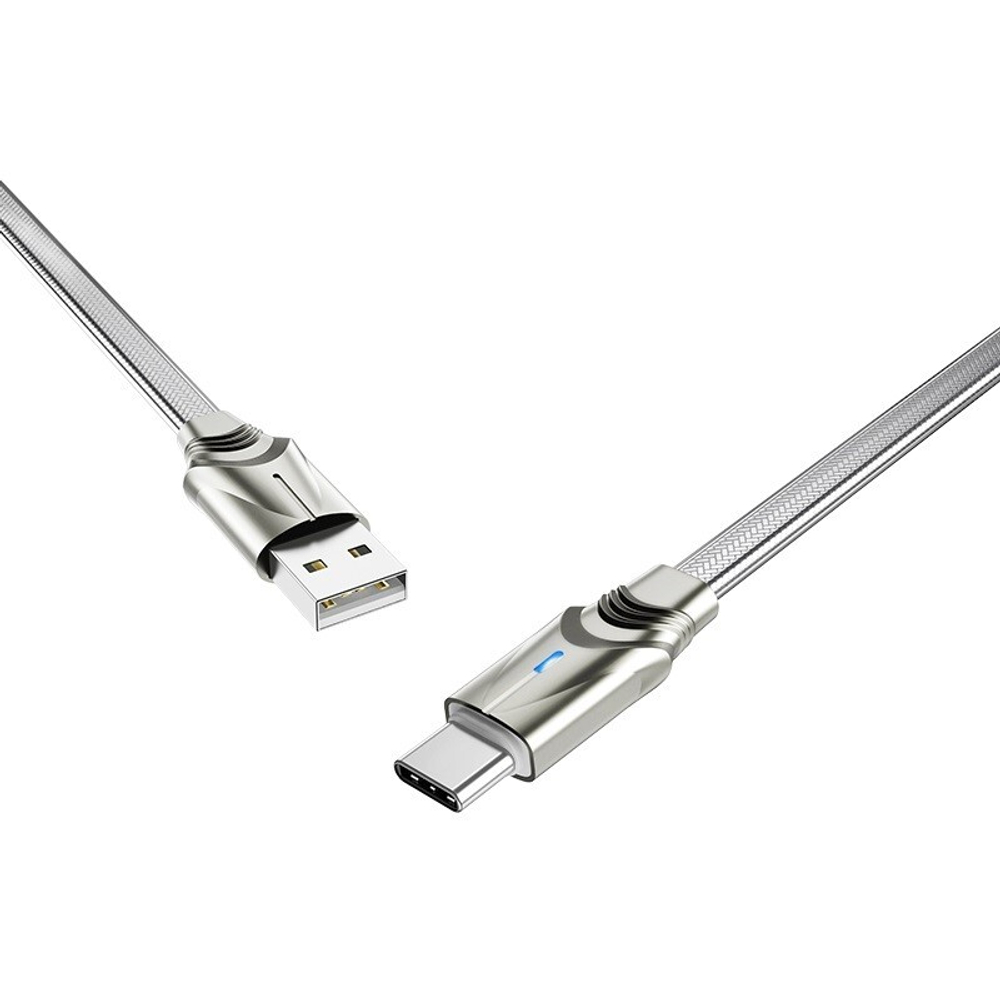 Кабель USB - TypeC BOROFONE BU12 (серебро) 1м