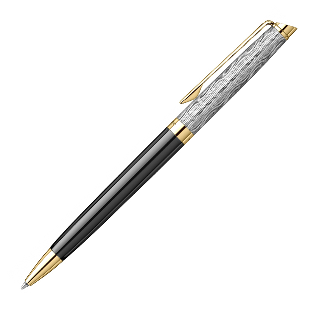 Шариковая ручка Waterman Reflections of Paris Hemisphere DeLuxe Black GT Mblue в подарочной коробке
