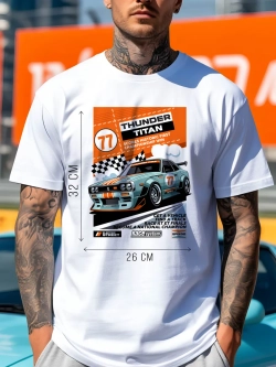 Футболка мужская y2k с принтом машиной