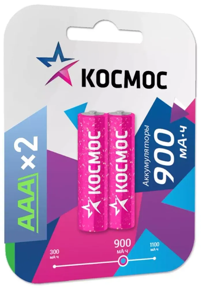 Аккумулятор R03-AAA 600-mAh Космос (Цена за блистер 2 штуки)