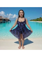 Купальник-платье слитный большой размер