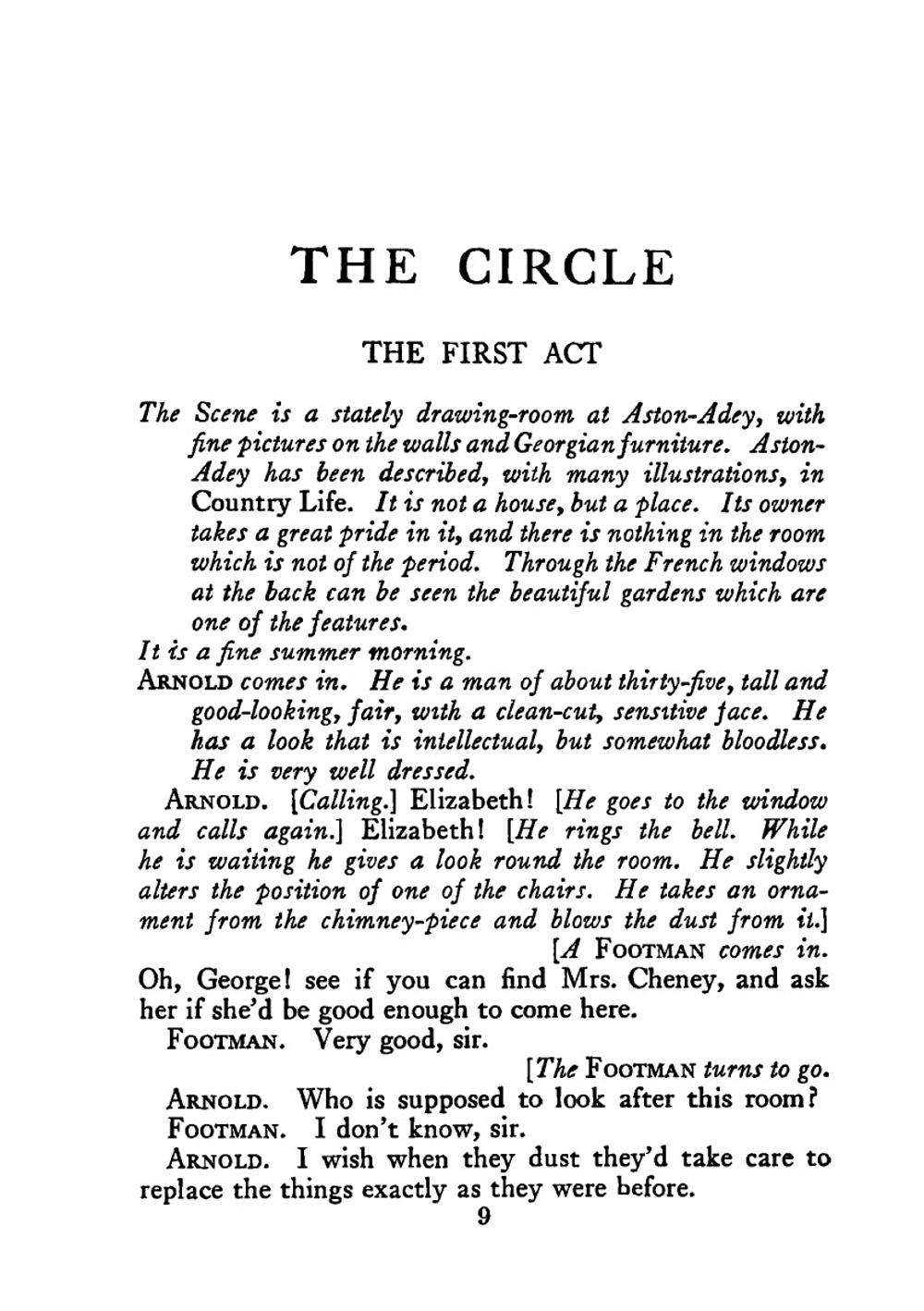 The circle. A comedy in three acts | Maugham W. Somerset