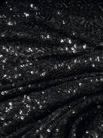 Пайетки п/э черные в полоску с зигзагами