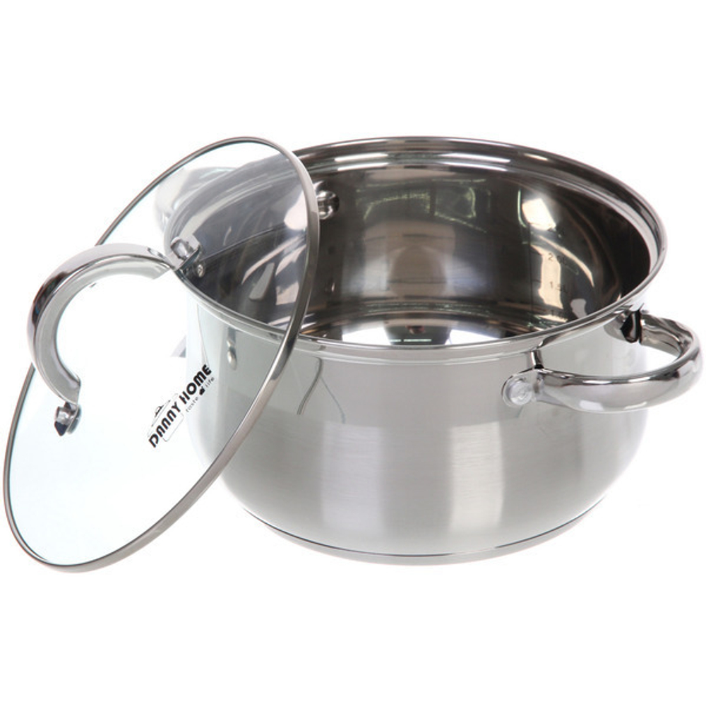 Набор посуды из нержавеющей стали ADELE 3 предмета (3 кастрюли 1,9л, 2,7л, 3,4л), DH08-6