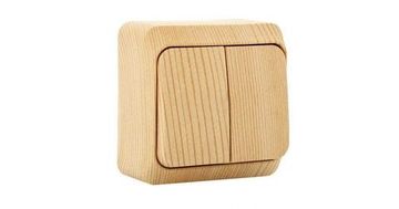 Выключатель 2кл. "Этюд" сосна BA-10-002D