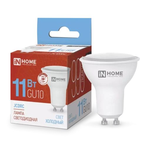Лампа светодиодная LED-JCDRC-VC 11Вт 230В GU10 6500К ХОЛОДНЫЙ 990Лм IN HOME