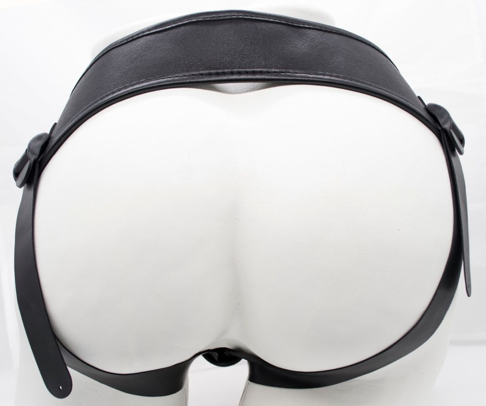 Пустотелый поясной фаллопротез CLASSIC - 17,5 см. (Цвет: телесный с черным)