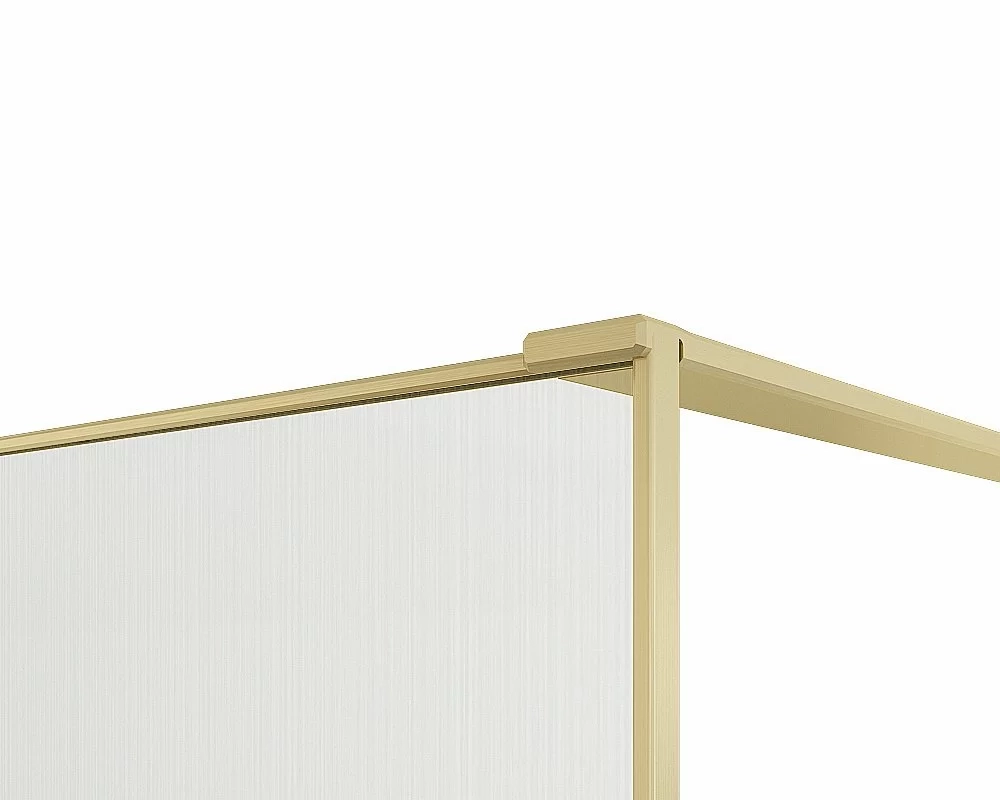 Душевое ограждение Vincea Walk-In 100 VSW-7HS100GWG стекло ламинированное с золотыми нитями/профиль брашированное золото