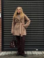 Шуба Lux миди капучино