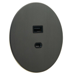 USB розетка (тип A+C), антрацит, Salvador, EU020112