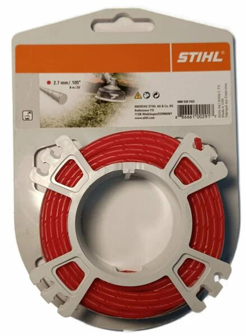 Леска для триммеров STIHL  бесшумн круглое диам:2,7мм длина:9,8м (0000-930-2422)