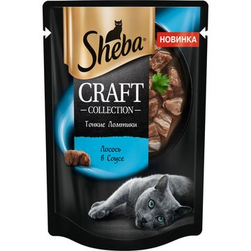 Sheba craft тонкие ломтики лосось в соусе 75 гр.