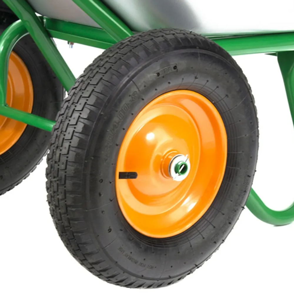 Тачка садово-строительная, 2-х колесная, усиленная, грузоподъемность 320 кг, объем 100 л// Palisad 68923