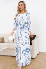 Платье Марго (белый/голубой) Р11-1245/4 Nikol