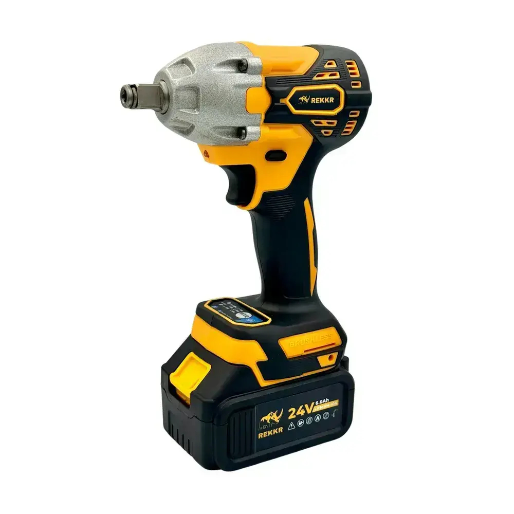 Набор 4в1 REKKR ST041YL, шуруповерт, гайковерт, перфоратор, ушм, 4 аккумулятора 24В 6.0Ач, расширенная комплектация