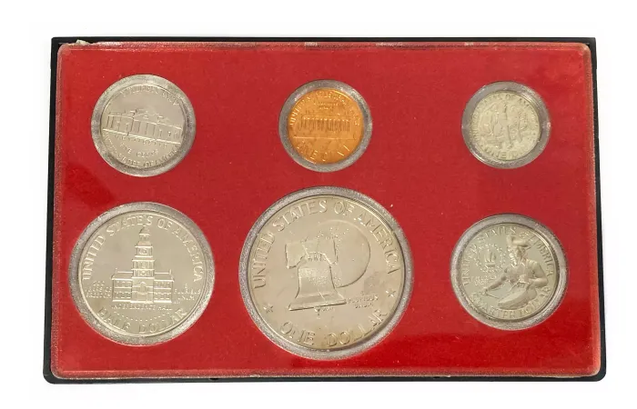 Официальный годовой набор монет США 1976 Proof (6 штук) в упаковке