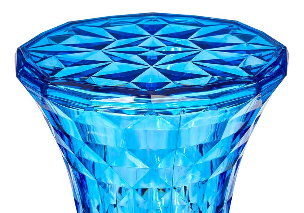 Стул-пуф Stone прозрачный синий