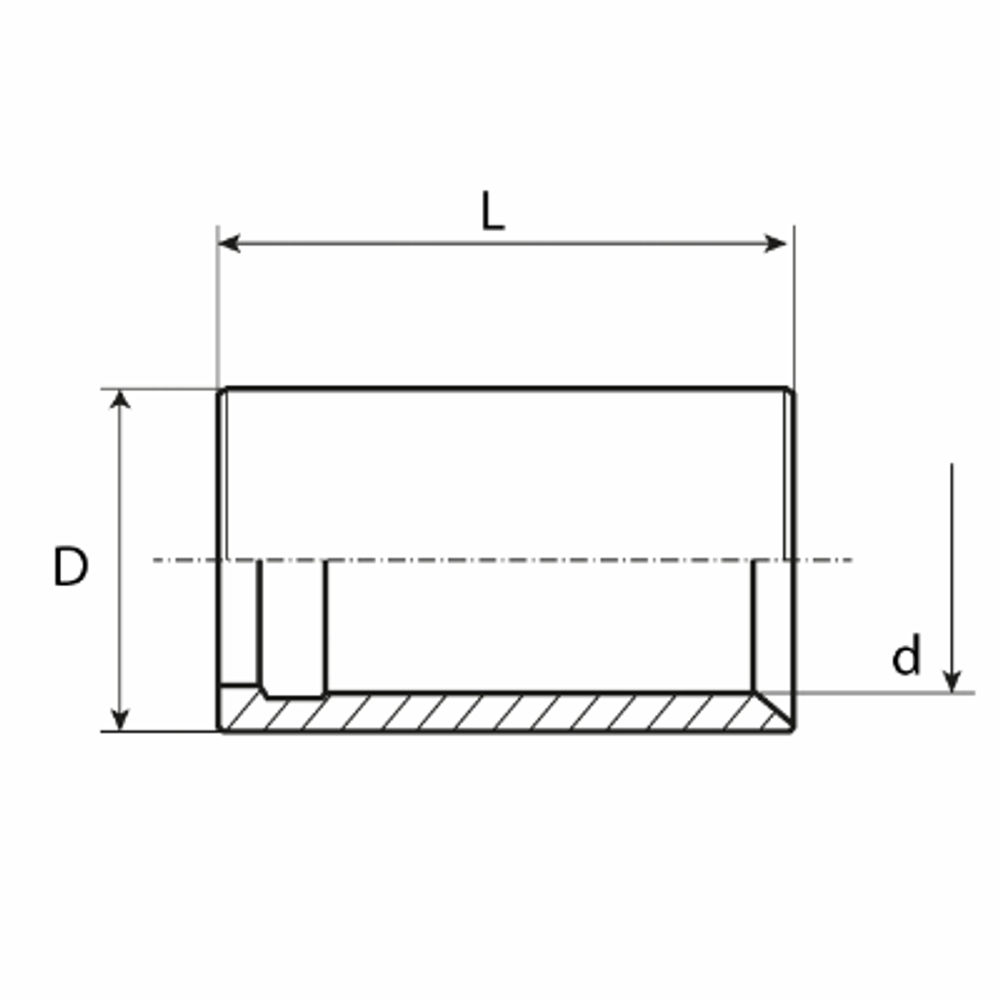 Муфта DN 20 1SS PTFE