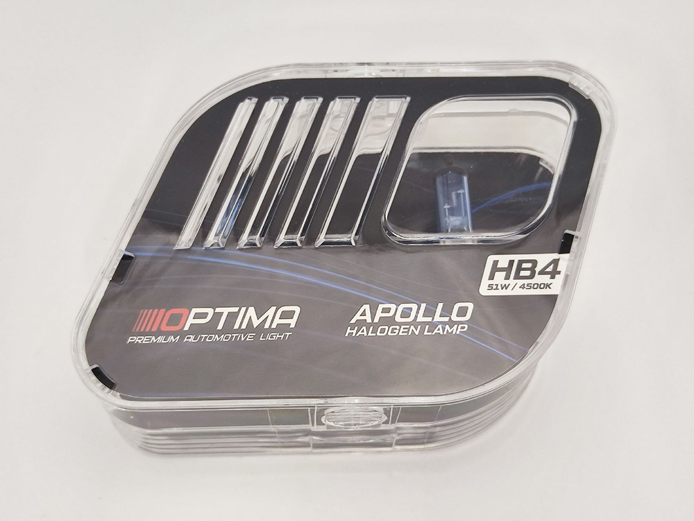 Галогенные лампы Optima Apollo HB4 White 4500K, комплект 2 лампы