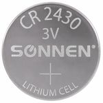 Батарейка литиевая SONNEN Lithium CR2430 "таблетка, дисковая, кнопочная" 1 шт., блистер, 455600