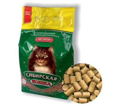 Кошач. наполнитель Сибирская кошка ЛЕСНОЙ 20л.