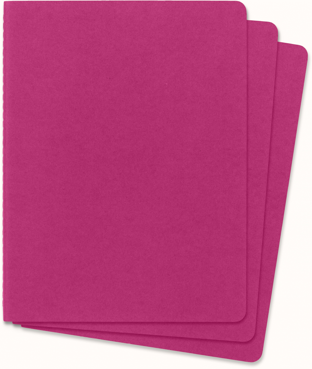 Блокнот Moleskine Cahier Journal CH023D17 XLarge 190х250мм обложка картон 120стр. нелинованный розовый неон (3шт)