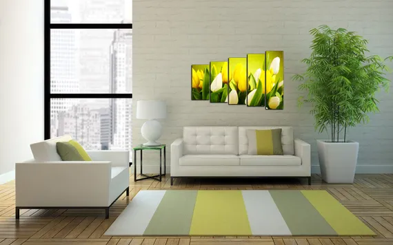 Модульная картина "Тюльпаны солнца"