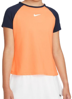 Футболка для девочки теннисная Nike Dri-Fit Victory G - peach cream/obsidian/white