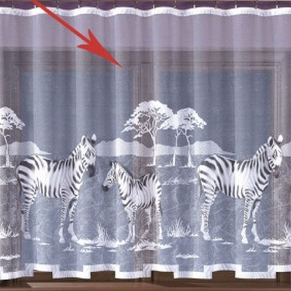 Занавеска "Ф. ЗЕБРА" на шторной ленте, цвет белый с чёрным рисунком, Польша. Занавеска "Ф. ЗЕБРА" на шторной ленте, цвет белый с чёрным рисунком, Польша.