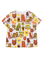 Футболка STELLA McCARTNEY Белый/Принт: львы, тигры, леопарды Мальчик