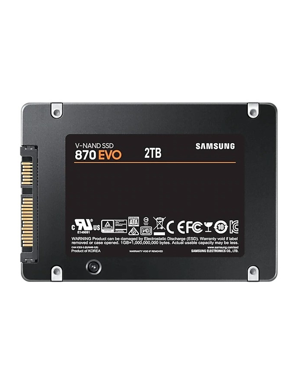 Samsung SSD 2Tb 870 EVO Series MZ-77E2T0BW (SATA3.0, 7mm, MGX V-NAND)