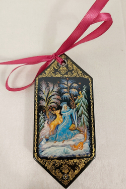 Ёлочная игрушка -конфета с росписью Палех "Снегурочка"