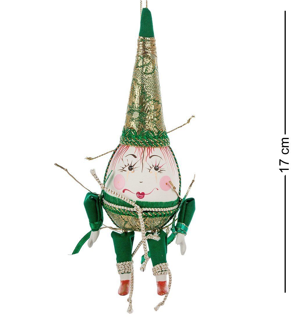 РусКукла RK-507/1 Яйцо-подвеска «Клоун» фарфор