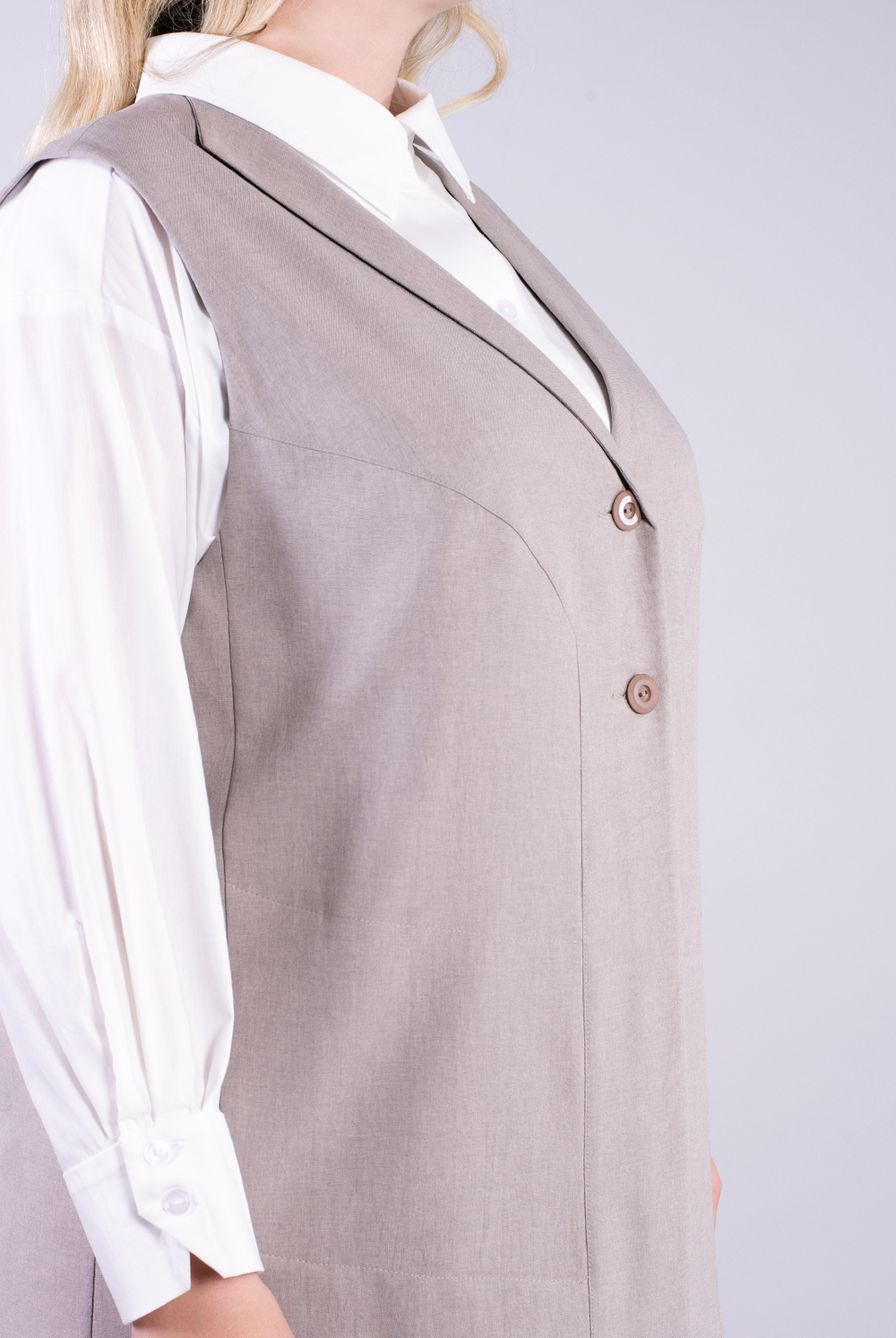 Жилет женский 3677ЛП, какао #259Кк063677ЛП