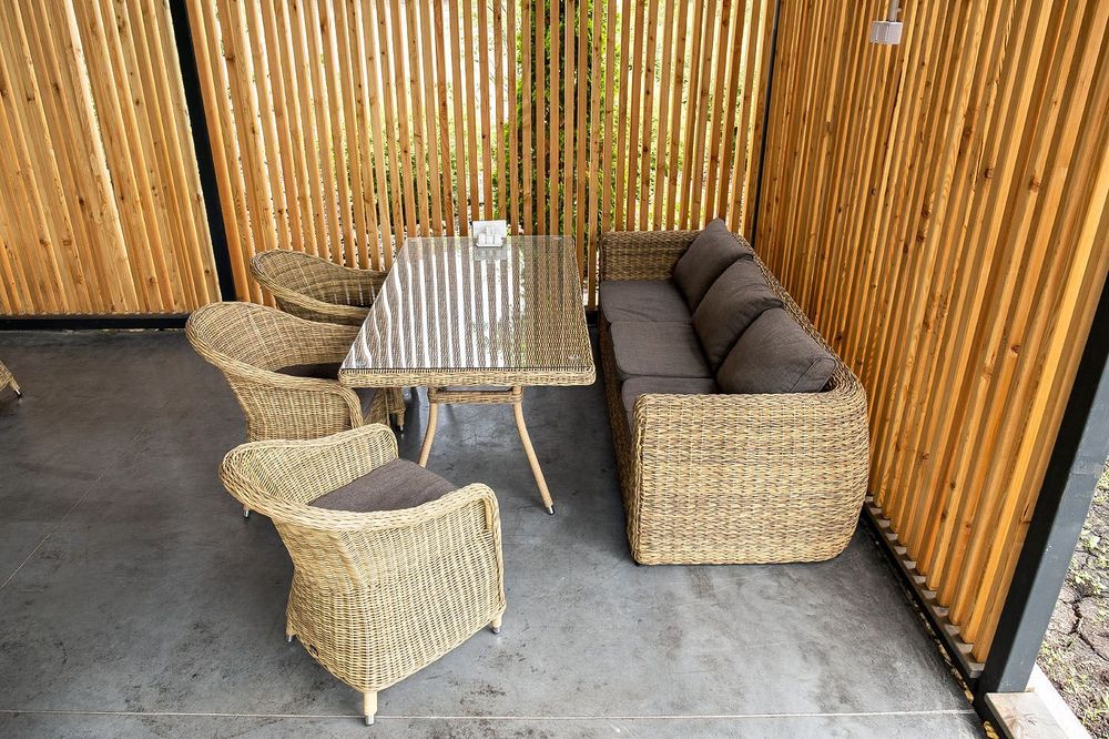 "Кальяри" диван трехместный плетеный из искусственного ротанга (гиацинт), цвет соломенный