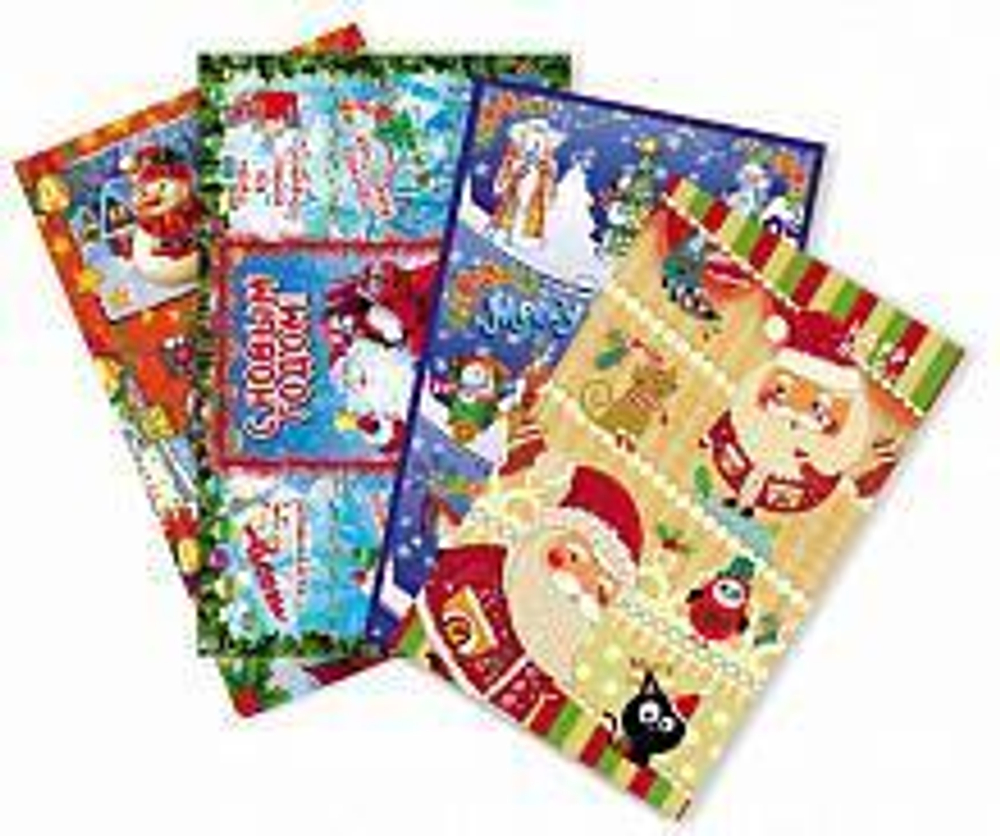 Наклейки Новый Год 15 видов (Квадра)