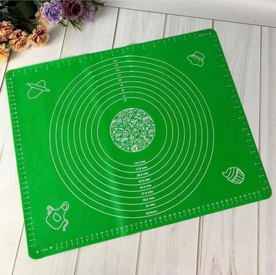 Коврик силиконовый зеленый для теста 50х70