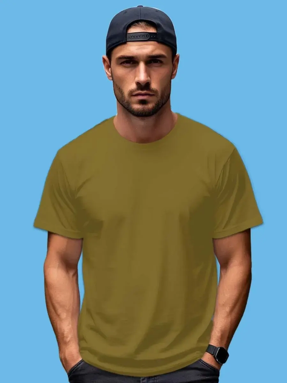 Футболка Взрослая.Премиум однотонная.1 шт