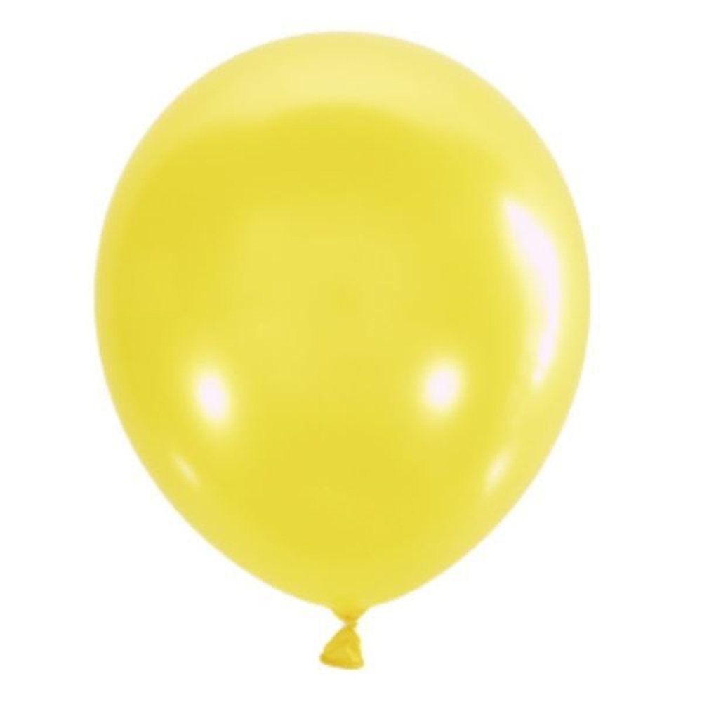 Воздушные шары с гелием и обработкой Металлик Yellow Желтый 021 12"/30 см