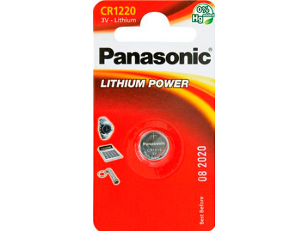 Батарейка Panasonic Lithium Power CR-1220 литиевая 1 шт