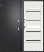 Входная дверь FlyDoors Айварс ТЕРМО В2 Чёрный букле - Бетон снежный