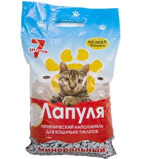 Минеральный наполнитель "Лапуля" 7л. мелкая фр.