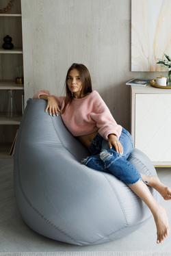 Кресло Мешок Груша Серое (Оксфорд) (2XL, Классический)