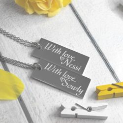 Парные подвески жетоны для двоих с гравировкой на заказ