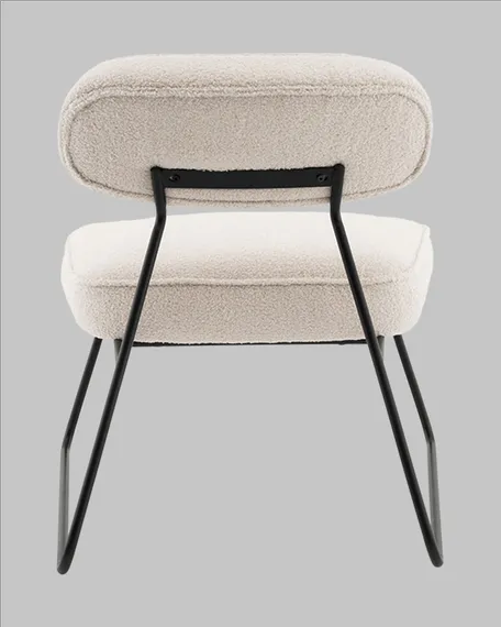 Лаунж-кресло Take, бежевое букле