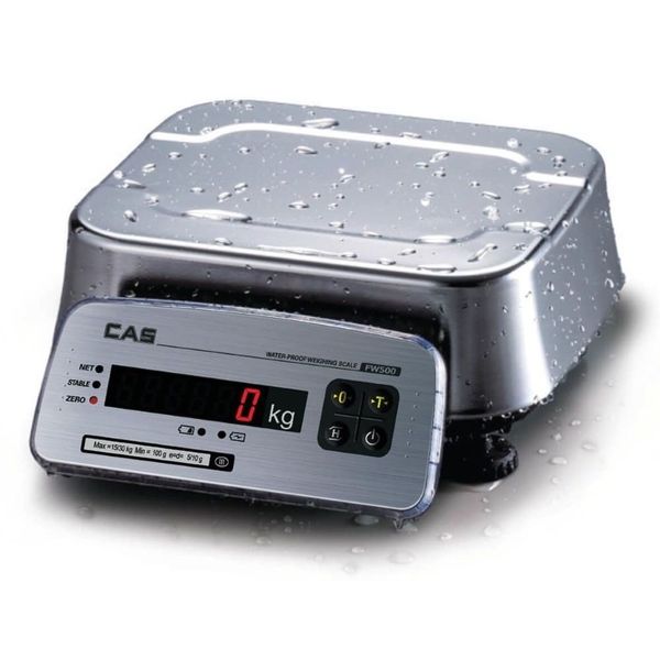 Весы фасовочные/порционные настольные CAS FW-500-30-E, 30кг, 5/10гр, 247x212, Влагозащита IP69K, с поверкой, без стойки