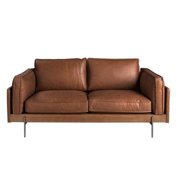 Диван 2-местный 6222 SL Angel Cerda из табачно-коричневой кожи